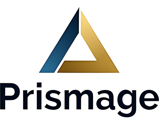 Prismage Logo with text Prismage Visuals